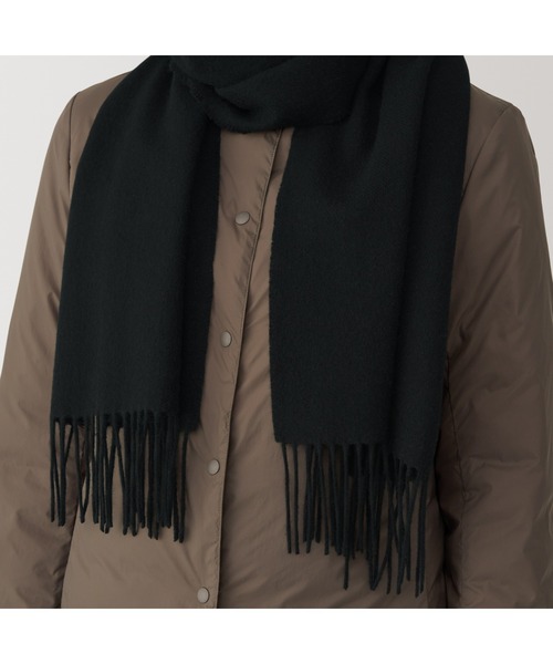 無印良品（ムジルシリョウヒン）の「ウール　マフラー（マフラー・レディース・ダークブラウン系/オレンジ系/ブルー系/グレー/ブラック・FREE）」の7枚目の写真