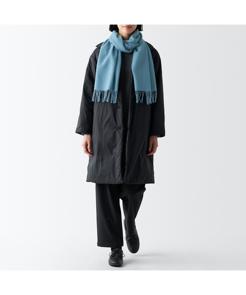 無印良品（ムジルシリョウヒン）の「ウール　マフラー（マフラー・レディース・ダークブラウン系/オレンジ系/ブルー系/グレー/ブラック・FREE）」の18枚目の写真