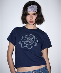 SLIM TSHIRT ROSE PATCH / スリム Tシャツ ローズ パッチ