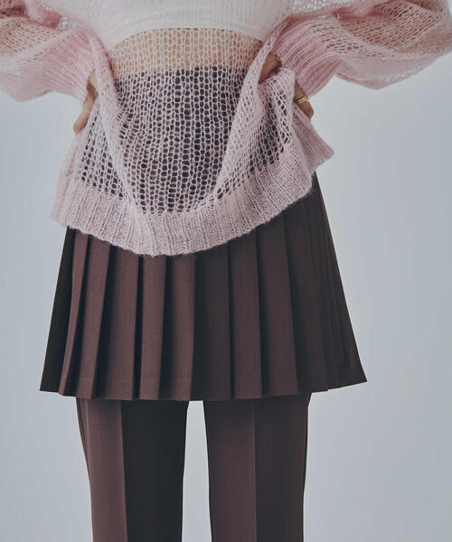 N.（N. Natural Beauty Basic）（エヌエヌナチュラルビューティーベーシック）の「◆透かし編みモヘヤ混ニット（ニット/セーター・レディース・ベージュ/グリーン/ピンク/イエロー・MEDIUM）」の13枚目の写真