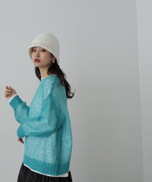 N.（N. Natural Beauty Basic） | ◆透かし編みモヘヤ混ニット(ニット/セーター)