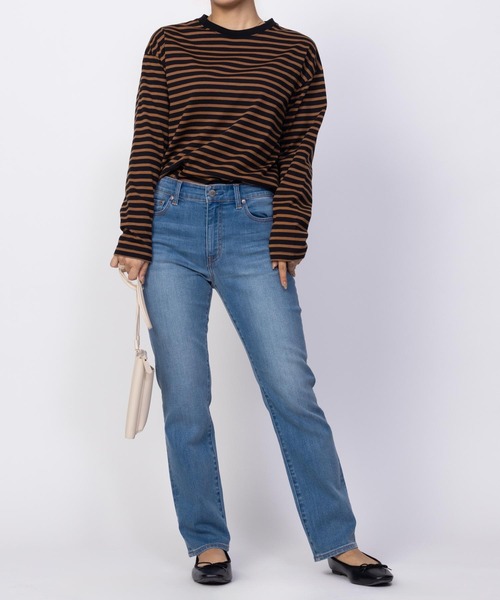 NAVY(ネイビー)の「NAVY 毎日はきたくなるデニム「マイデニ」 スリムストレート(デニムパンツ・レディース・ダークブルー/ライトインディゴブルー・S/XS/L/M)」の18枚目の写真