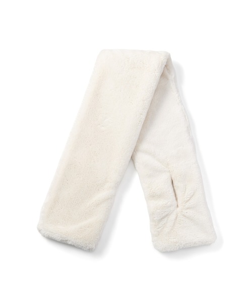 無印良品(ムジルシリョウヒン)の「静電気が起きにくい 着る毛布 マフラー 14×92cm(マフラー・レディース・アイボリー/サックスブルー/ブラック/ブラウン系/スモークピンク・FREE)」の7枚目の写真