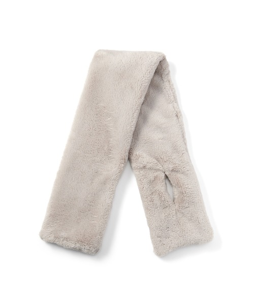 無印良品(ムジルシリョウヒン)の「静電気が起きにくい 着る毛布 マフラー 14×92cm(マフラー・レディース・アイボリー/サックスブルー/ブラック/ブラウン系/スモークピンク・FREE)」の15枚目の写真