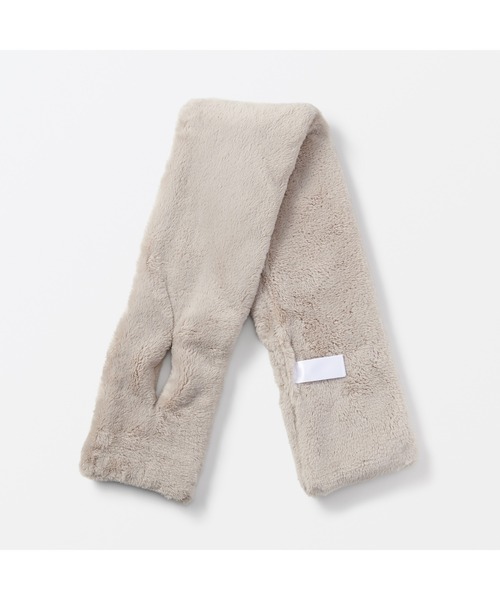 無印良品(ムジルシリョウヒン)の「静電気が起きにくい 着る毛布 マフラー 14×92cm(マフラー・レディース・アイボリー/サックスブルー/ブラック/ブラウン系/スモークピンク・FREE)」の16枚目の写真