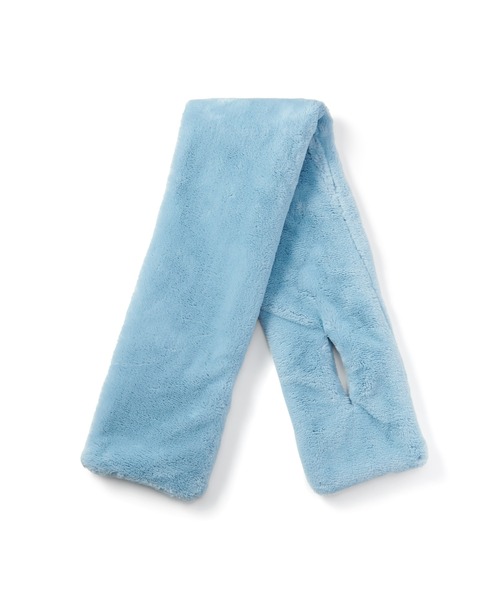 無印良品(ムジルシリョウヒン)の「静電気が起きにくい 着る毛布 マフラー 14×92cm(マフラー・レディース・アイボリー/サックスブルー/ブラック/ブラウン系/スモークピンク・FREE)」の19枚目の写真