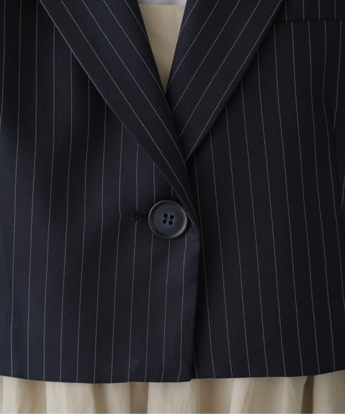 FREE'S MART（フリーズマート）の「ショート丈シングルジャケット（テーラードジャケット・レディース・ブルー系その他/グレー・SMALL/MEDIUM）」の18枚目の写真