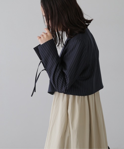 FREE'S MART（フリーズマート）の「ショート丈シングルジャケット（テーラードジャケット・レディース・ブルー系その他/グレー・SMALL/MEDIUM）」の14枚目の写真