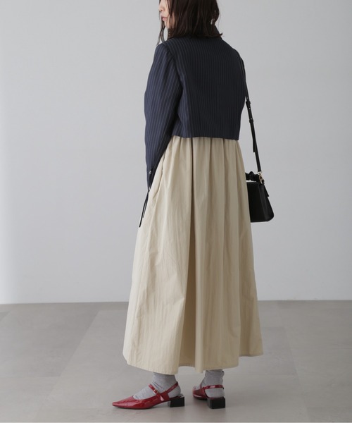 FREE'S MART（フリーズマート）の「ショート丈シングルジャケット（テーラードジャケット・レディース・ブルー系その他/グレー・SMALL/MEDIUM）」の9枚目の写真