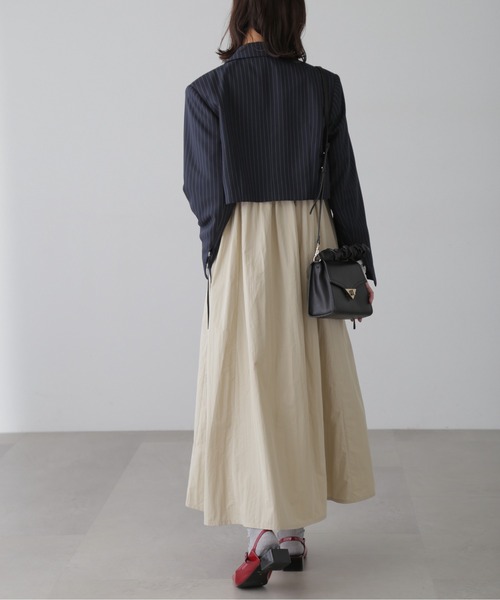 FREE'S MART（フリーズマート）の「ショート丈シングルジャケット（テーラードジャケット・レディース・ブルー系その他/グレー・SMALL/MEDIUM）」の8枚目の写真