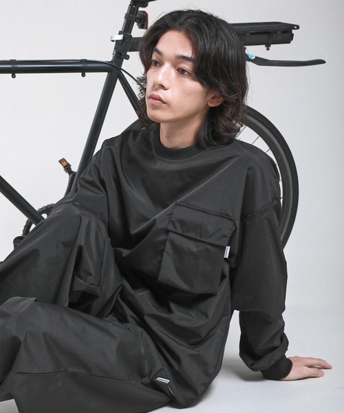 The unormwind(ザアンノームワインド)の「【セットアップ対応】テックエステル長袖プルオーバー(その他トップス・メンズ・ブラック/サンドベージュ/ネイビー/チャコール・L/M/S/XL)」の8枚目の写真