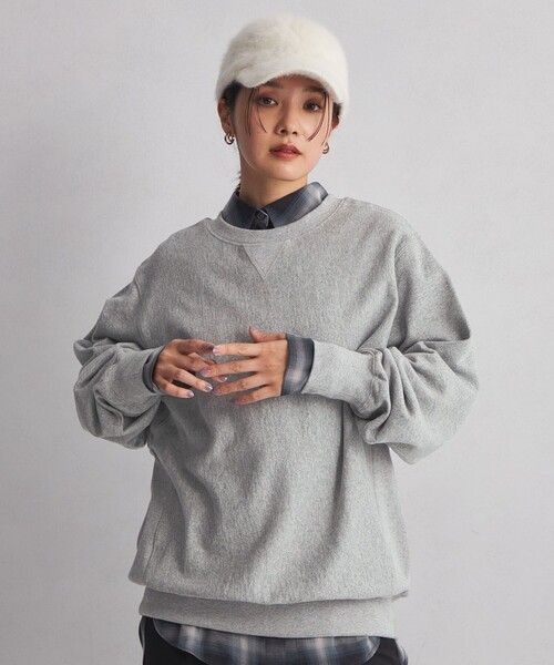 green label relaxing(グリーンレーベルリラクシング)の「<at ease>ルーズフィット スウェット プルオーバー(スウェット・レディース・ベージュ/ダークグレー/グレー/ピンク・FREE)」の2枚目の写真