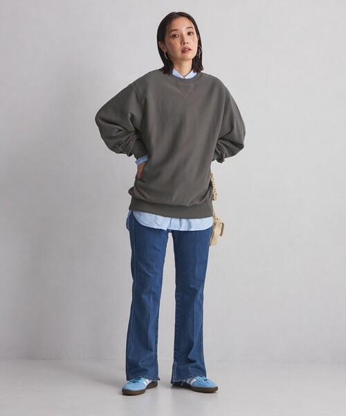 green label relaxing(グリーンレーベルリラクシング)の「<at ease>ルーズフィット スウェット プルオーバー(スウェット・レディース・ベージュ/ダークグレー/グレー/ピンク・FREE)」の7枚目の写真