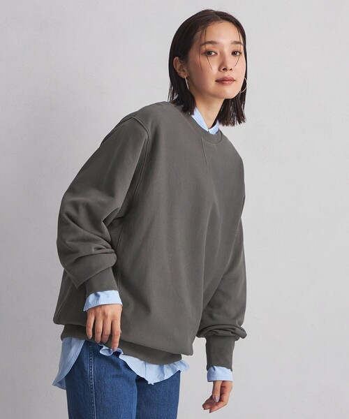 green label relaxing(グリーンレーベルリラクシング)の「<at ease>ルーズフィット スウェット プルオーバー(スウェット・レディース・ベージュ/ダークグレー/グレー/ピンク・FREE)」の9枚目の写真