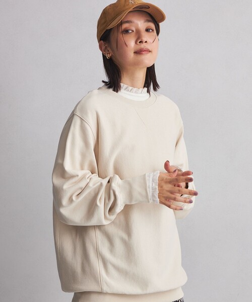 green label relaxing(グリーンレーベルリラクシング)の「<at ease>ルーズフィット スウェット プルオーバー(スウェット・レディース・ベージュ/ダークグレー/グレー/ピンク・FREE)」の14枚目の写真