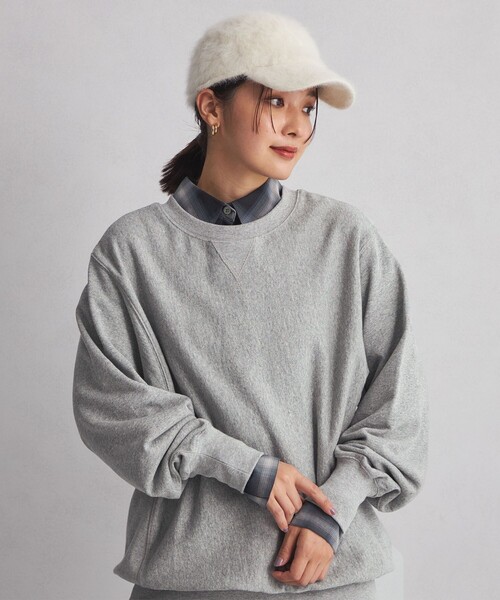 green label relaxing(グリーンレーベルリラクシング)の「<at ease>ルーズフィット スウェット プルオーバー(スウェット・レディース・ベージュ/ダークグレー/グレー/ピンク・FREE)」の20枚目の写真