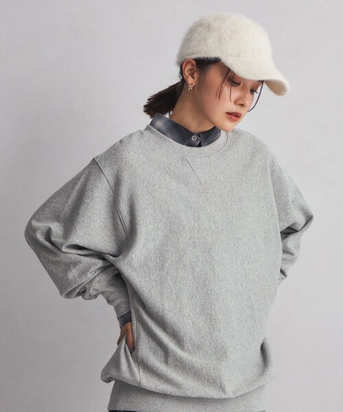 green label relaxing(グリーンレーベルリラクシング)の「<at ease>ルーズフィット スウェット プルオーバー(スウェット・レディース・ベージュ/ダークグレー/グレー/ピンク・FREE)」の21枚目の写真