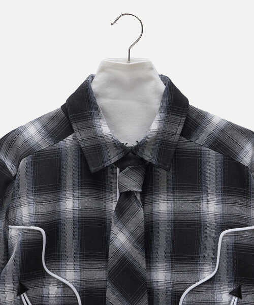 Six M(シックスエム)の「【Six M/シックスエム】ウエスタンネクタイシャツ(シャツ/ブラウス・レディース・グリーン/ブラック/グレー・MEDIUM)」の11枚目の写真