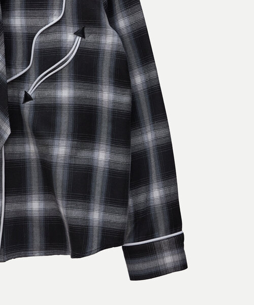 Six M(シックスエム)の「【Six M/シックスエム】ウエスタンネクタイシャツ(シャツ/ブラウス・レディース・グリーン/ブラック/グレー・MEDIUM)」の13枚目の写真