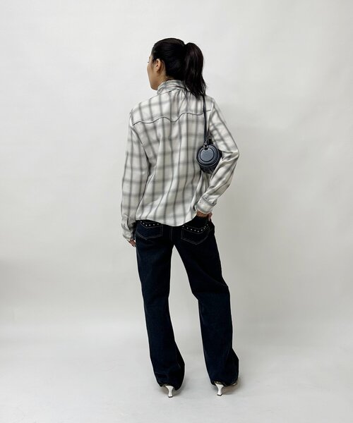 Six M(シックスエム)の「【Six M/シックスエム】ウエスタンネクタイシャツ(シャツ/ブラウス・レディース・グリーン/ブラック/グレー・MEDIUM)」の18枚目の写真