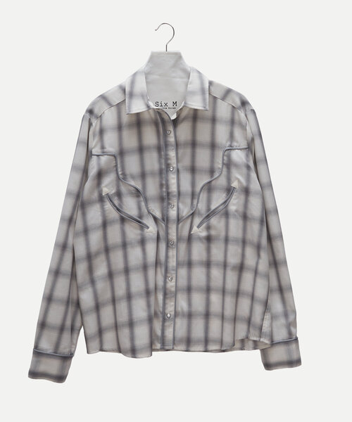 Six M(シックスエム)の「【Six M/シックスエム】ウエスタンネクタイシャツ(シャツ/ブラウス・レディース・グリーン/ブラック/グレー・MEDIUM)」の19枚目の写真