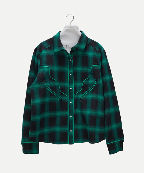 Six M(シックスエム)の「【Six M/シックスエム】ウエスタンネクタイシャツ(シャツ/ブラウス・レディース・グリーン/ブラック/グレー・MEDIUM)」の21枚目の写真