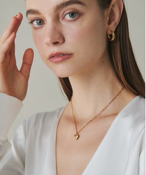 ciite' surgical stainless（シーテサージカルステンレス）の「【 金属アレルギー対応 】 ビジューハートネックレス サージカルステンレス（ネックレス・レディース・ゴールド・FREE）」の5枚目の写真