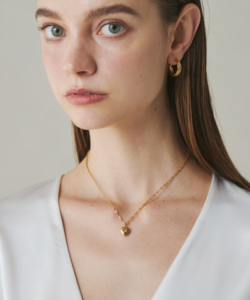 ciite' surgical stainless（シーテサージカルステンレス）の「【 金属アレルギー対応 】 ビジューハートネックレス サージカルステンレス（ネックレス・レディース・ゴールド・FREE）」の6枚目の写真