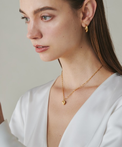 ciite' surgical stainless（シーテサージカルステンレス）の「【 金属アレルギー対応 】 ビジューハートネックレス サージカルステンレス（ネックレス・レディース・ゴールド・FREE）」の7枚目の写真