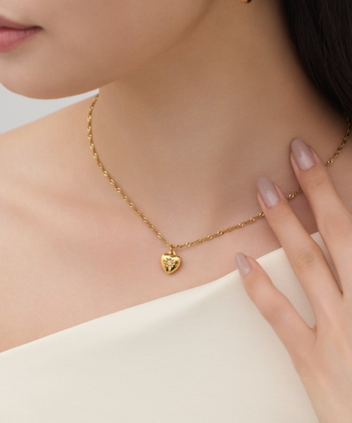 ciite' surgical stainless（シーテサージカルステンレス）の「【 金属アレルギー対応 】 ビジューハートネックレス サージカルステンレス（ネックレス・レディース・ゴールド・FREE）」の13枚目の写真