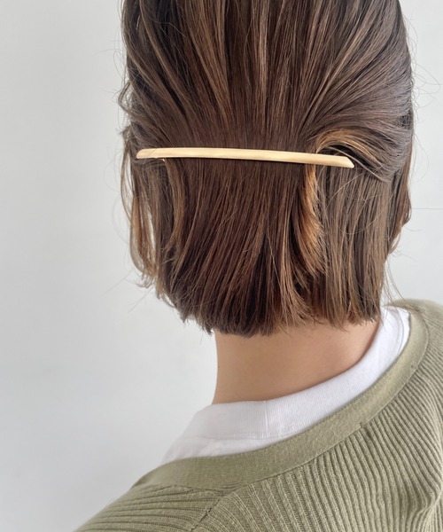 ciite'（シーテ）の「メタルロング シンプリーバレッタ（バレッタ/ヘアクリップ・レディース・ゴールド/シルバー/ピンクゴールド・FREE）」の5枚目の写真