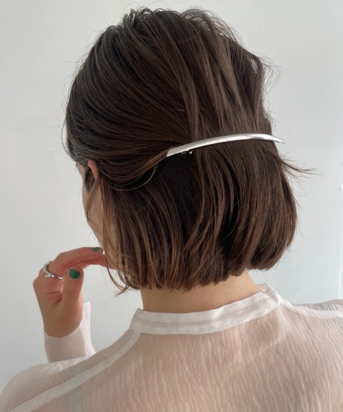 ciite'（シーテ）の「メタルロング シンプリーバレッタ（バレッタ/ヘアクリップ・レディース・ゴールド/シルバー/ピンクゴールド・FREE）」の6枚目の写真