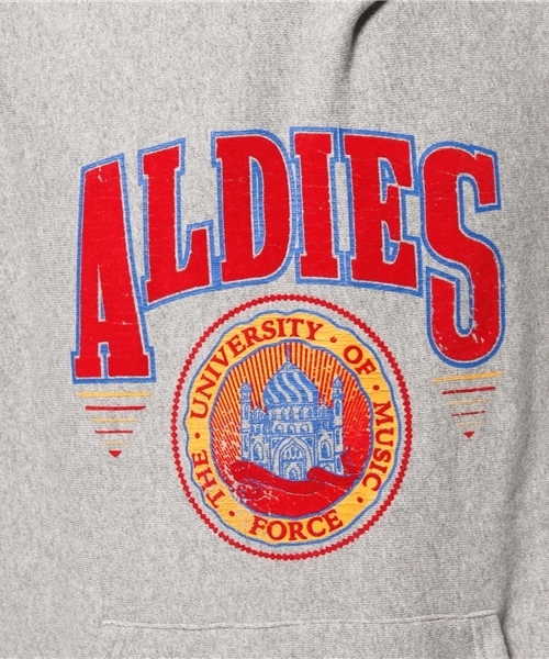 ALDIES（アールディーズ）の「University Parka カレッジプリント プルオーバーパーカー（パーカー・メンズ・グレー/レッド/グリーン/ブルー・MEDIUM/LARGE/SMALL）」の10枚目の写真