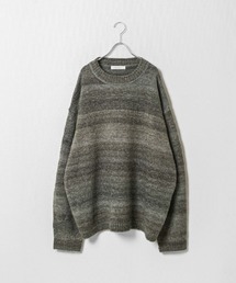 ZIP FIVE | 【ZIP FIVE】 5G グラデーション ボーダー ビッグシルエット クルー ニット セーター(ニット/セーター)