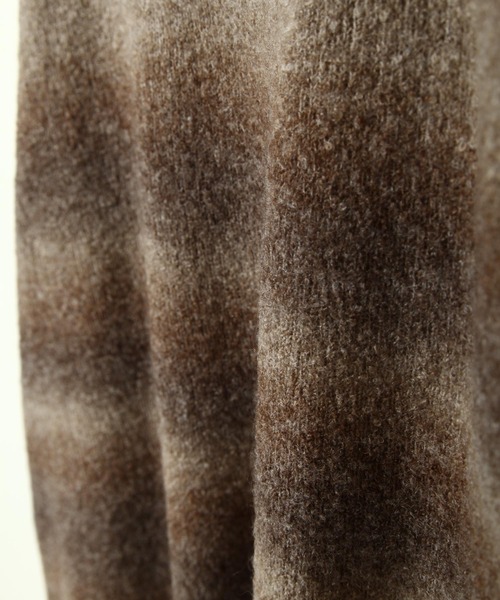 ZIP FIVE（ジップファイブ）の「【ZIP FIVE】 5G グラデーション ボーダー ビッグシルエット クルー ニット セーター（ニット/セーター・メンズ・グリーン/ブラック/ブラウン・MEDIUM/LARGE）」の19枚目の写真