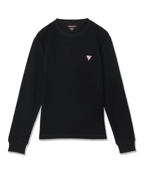 GUESS JEANS（ゲスジーンズ）の「GUESS JEANS Ls Cn Reg Mini Triangle Tee 長袖Tシャツ（Tシャツ/カットソー・メンズ・ブラック/ホワイト系その他・MEDIUM/SMALL/X-LARGE/LARGE）」の12枚目の写真