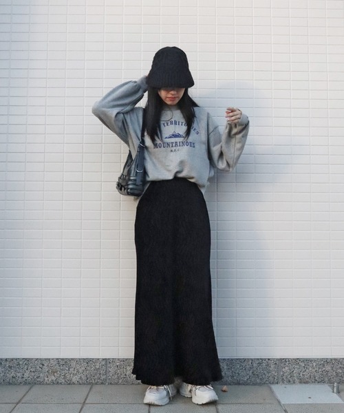 モリハナエ♡ベロアスカート秋冬M新品未使用タグ付き ベロアナローロングスカート[品番：MKSW0053856]｜EMODA（エモダ