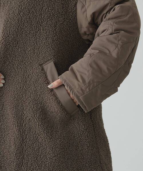 AMERICAN HOLIC（アメリカンホリック）の「軽ポカ2WAYリバーシブルキルトアウター（ノーカラージャケット・レディース・モカ/アイボリー/ブラック・M/L）」の21枚目の写真