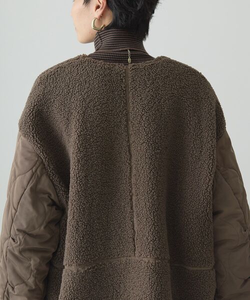 AMERICAN HOLIC（アメリカンホリック）の「軽ポカ2WAYリバーシブルキルトアウター（ノーカラージャケット・レディース・モカ/アイボリー/ブラック・M/L）」の22枚目の写真