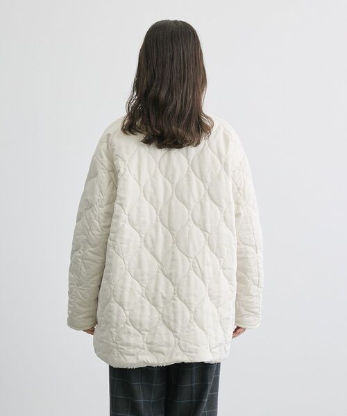 セール】軽ポカ2WAYリバーシブルキルトアウター（ノーカラージャケット