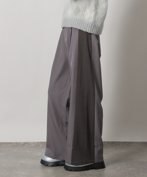 LAKOLE（ラコレ）の「配色ラインワイドパンツ / 234479（その他パンツ・レディース・ベージュ/ブラック/グレー・SMALL/MEDIUM）」の10枚目の写真