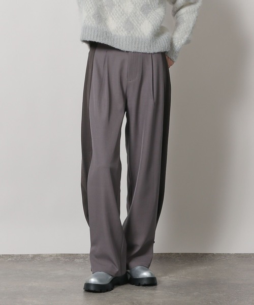 LAKOLE（ラコレ）の「配色ラインワイドパンツ / 234479（その他パンツ・レディース・ベージュ/ブラック/グレー・SMALL/MEDIUM）」の12枚目の写真