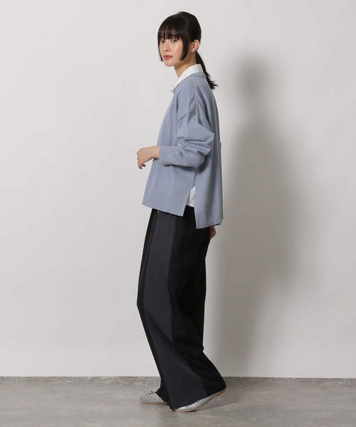 LAKOLE（ラコレ）の「配色ラインワイドパンツ / 234479（その他