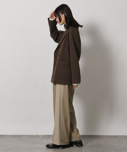 LAKOLE（ラコレ）の「配色ラインワイドパンツ / 234479（その他パンツ・レディース・ベージュ/ブラック/グレー・SMALL/MEDIUM）」の15枚目の写真