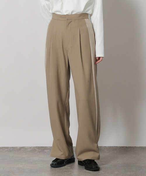 セール】配色ラインワイドパンツ / 234479（その他パンツ）｜LAKOLE