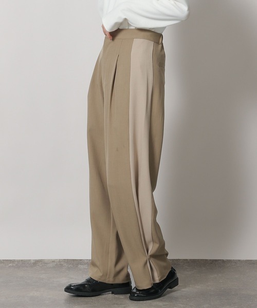 LAKOLE（ラコレ）の「配色ラインワイドパンツ / 234479（その他パンツ・レディース・ベージュ/ブラック/グレー・SMALL/MEDIUM）」の22枚目の写真