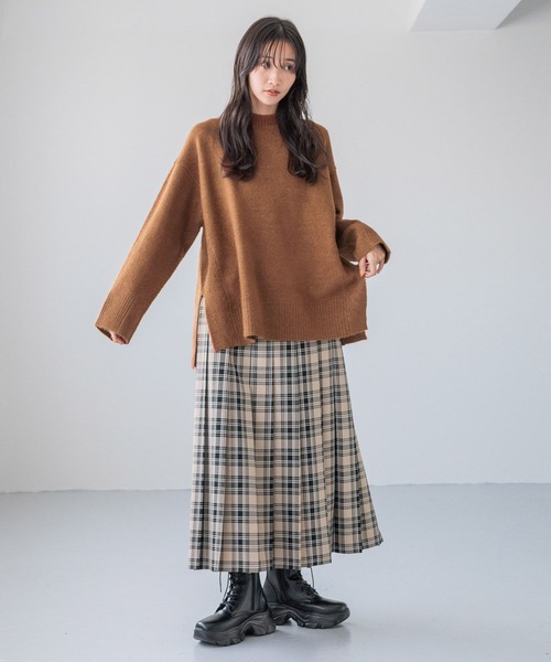 LOWRYS FARM（ローリーズファーム）の「ワイドプリーツスカート