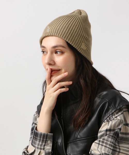 NEW ERA（ニューエラ）の「【NEW ERA(ニューエラ)】RIB BEANIE（ニットキャップ/ビーニー・レディース・ブラック/ベージュ・FREE）」の11枚目の写真
