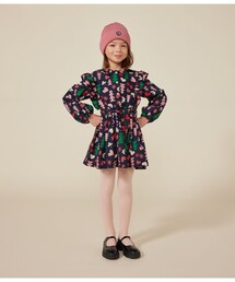 PETIT BATEAU | サージ織り長袖ワンピース(ワンピース)