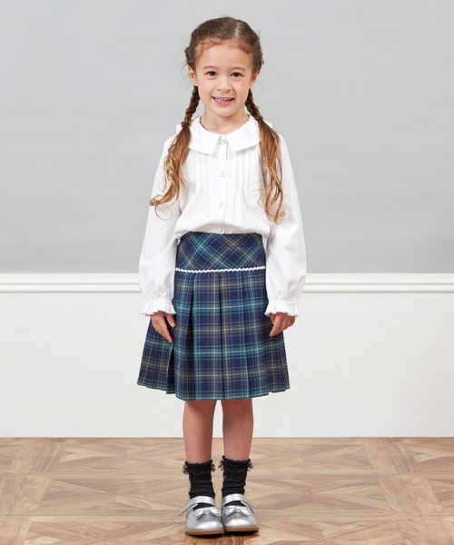 KP（ケーピー）の「タック襟ブラウス(90～130)（シャツ/ブラウス・キッズ・ホワイト・100cm/110cm/120cm/130cm/90cm）」の3枚目の写真